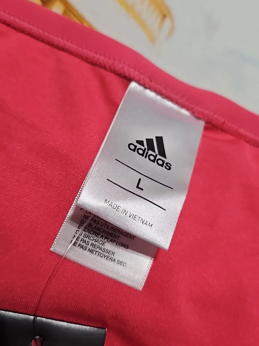 Adidas Bikini Bottoms Pink Black Three Stripes Size Large New